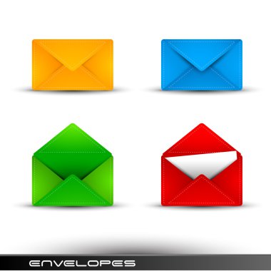 Blank Envelopes In Different States clipart