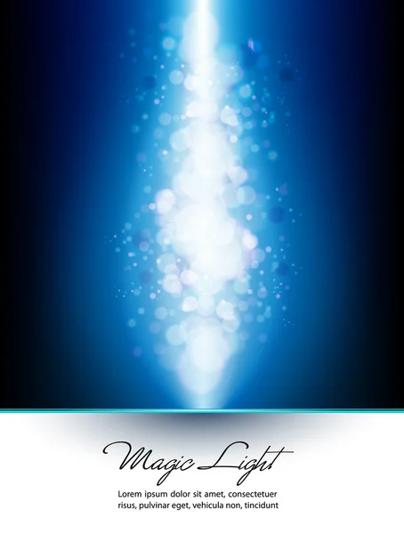 魔法ライト - 青の抽象的なベクトルの背景デザイン — ストックベクタ