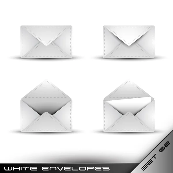 Enveloppes blanches — Image vectorielle