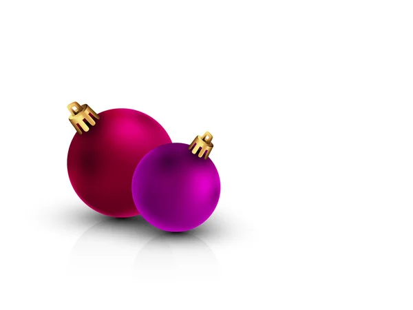 Temiz beyaz arka plan üzerinde 3D Noel topları — Stok Vektör