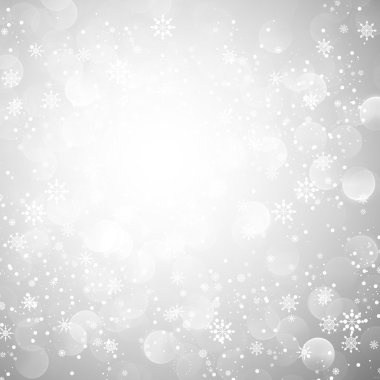 Silver Snowflake Christmas Background clipart