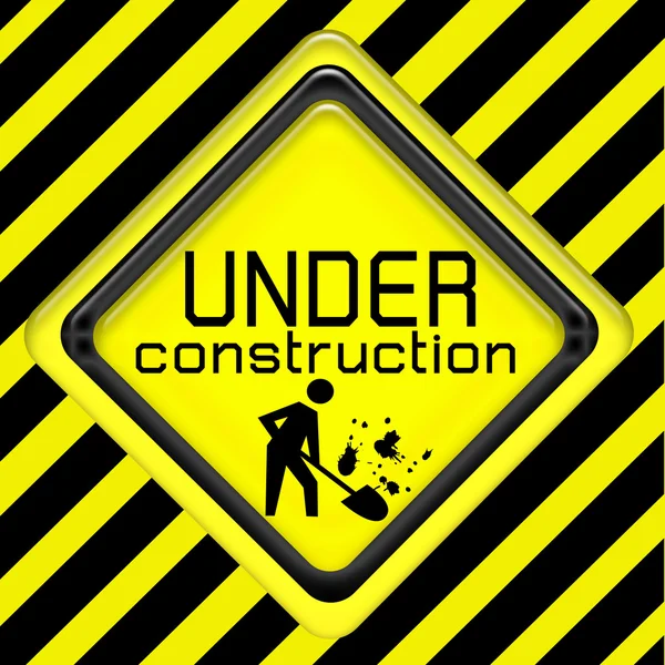 En construction signe — Photo