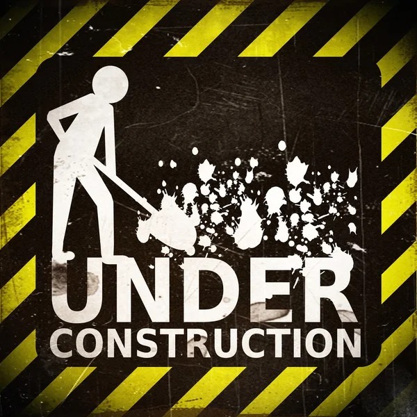 En construction signe — Photo