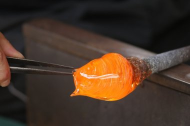 Glass Blower at Work clipart