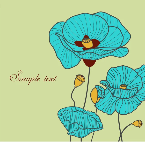 Poppies - Stok Vektor