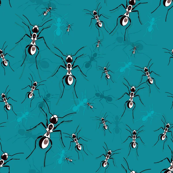 Textura con hormigas — Vector de stock