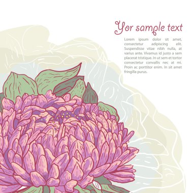 Peony pink clipart