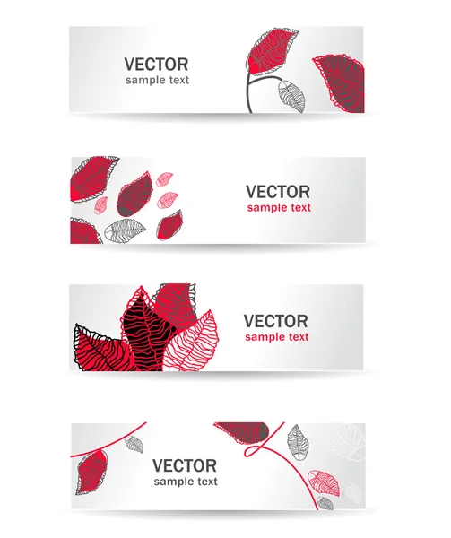 Red leaves — Stock Vector
