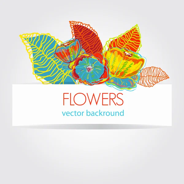 Fondo floral abstracto — Archivo Imágenes Vectoriales
