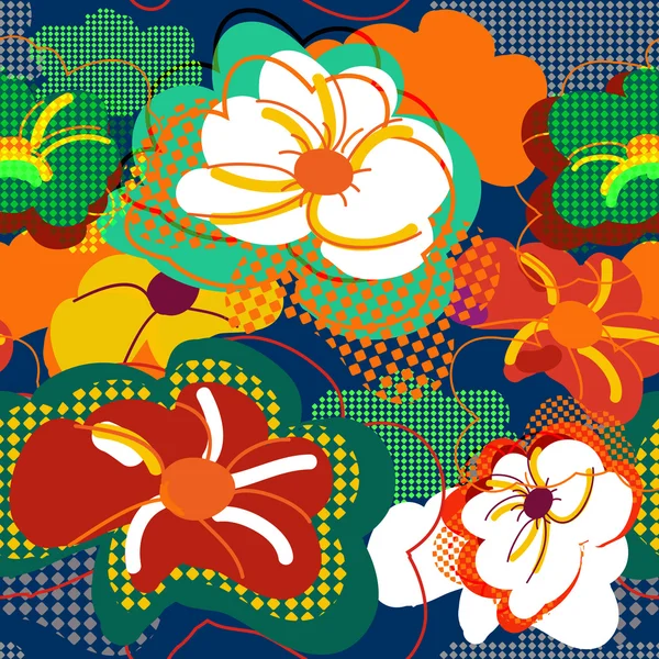 Textura floral sin costura abstracta — Archivo Imágenes Vectoriales
