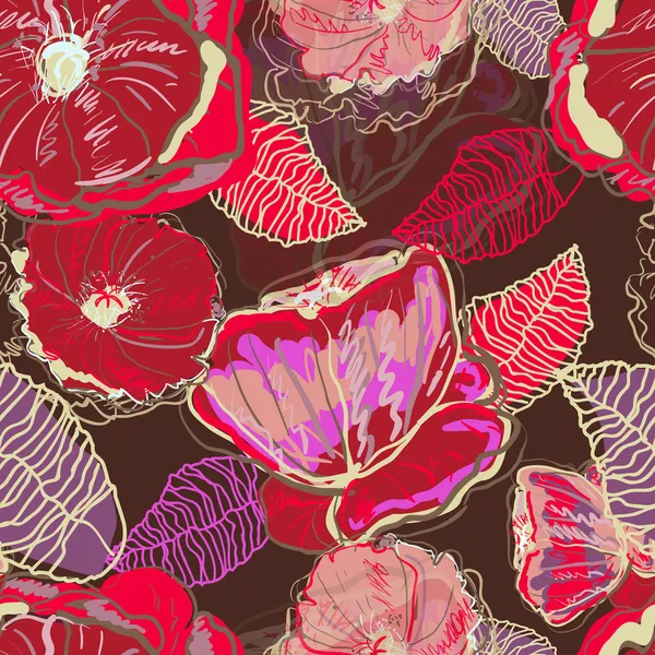 Abstracto acuarela flores — Archivo Imágenes Vectoriales