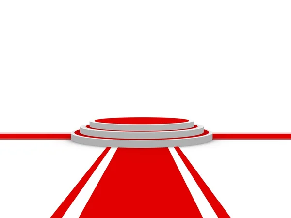 Red carpet en podium — Stockfoto