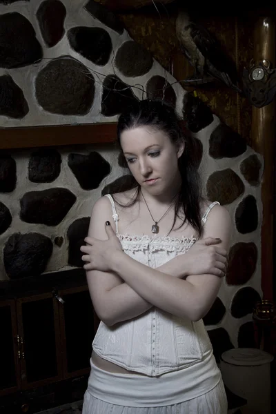 Sad gothic girl — Stock Photo, Image