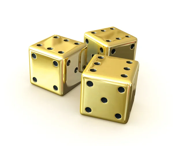 Золотые кубики — стоковое фото