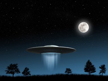 Flying saucers clipart