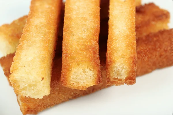 Bawang putih Toasts Macro — Stok Foto