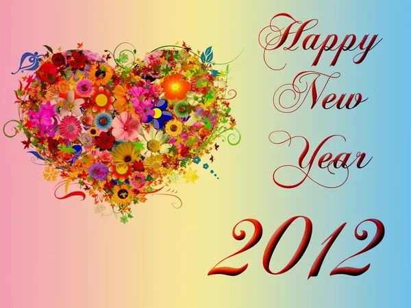 Šťastný nový rok 2012 ilustrace — Stock fotografie