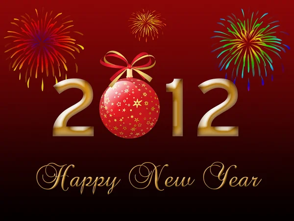 Feliz Año Nuevo 2012 ilustración — Foto de Stock