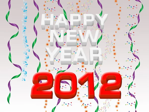 Frohes neues Jahr 2012 Illustration — Stockfoto