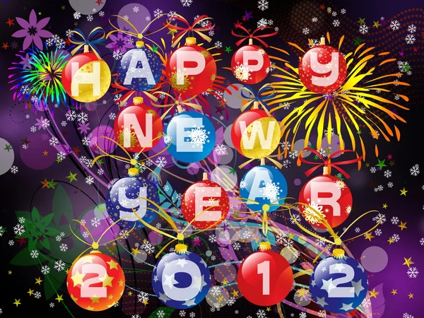 Gelukkig nieuw jaar 2012 illustratie — Stockfoto