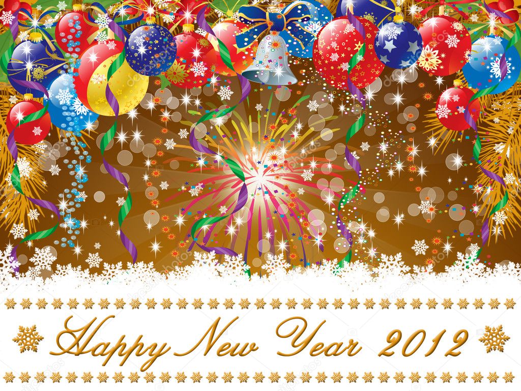 Happy New Year 2012 illustration