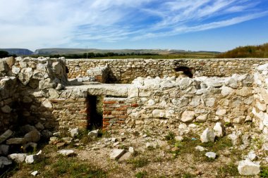 Ruins of a Roman fort in Transylvania clipart