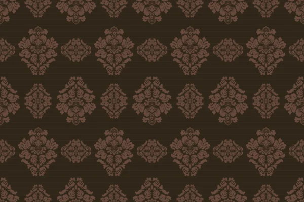 Graphic illustration of seamless damask wallpaper — Stock Vector