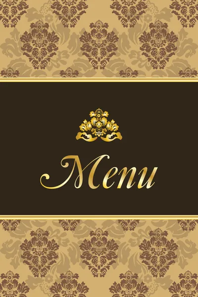 Couverture pour menu restaurant avec éléments vintage — Image vectorielle