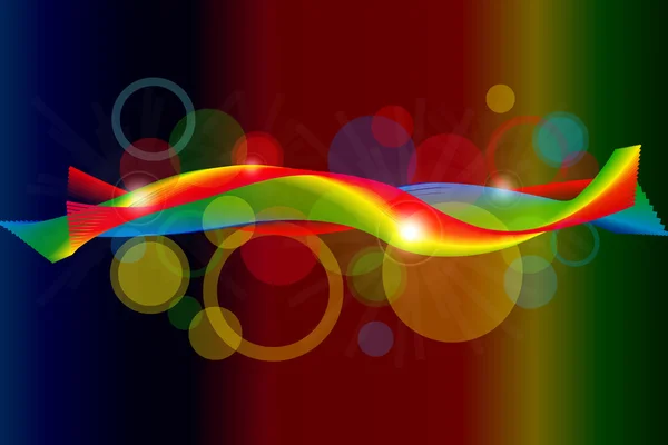 スペクトルの背景上の抽象的な形の図解 — ストックベクタ
