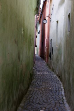 Medieval narrow street brasov clipart