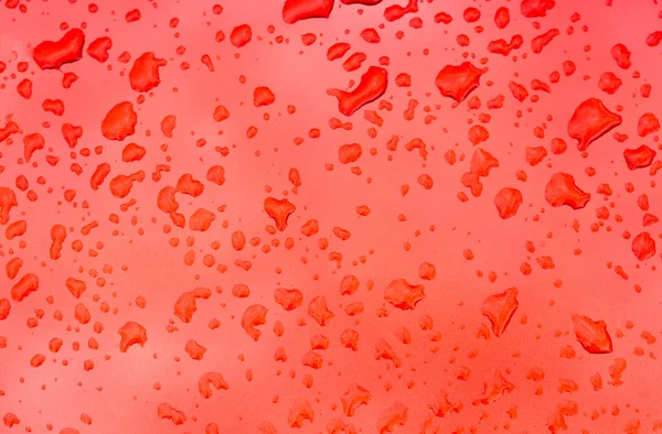 Red water drops — Stock Photo, Image