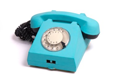 Old blue phone clipart