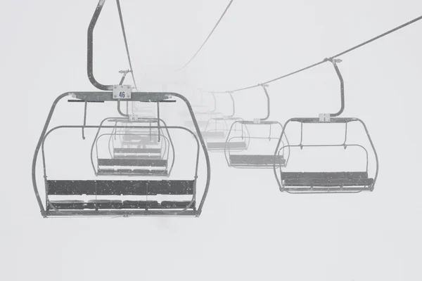 Ski chairlift Royaltyfria Stockbilder