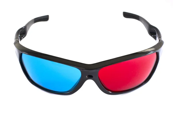 stock image 3D glasses in red and blue on white background