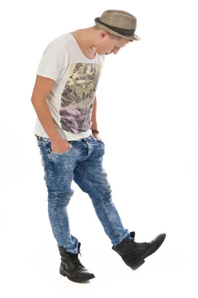 stock image Full length portrait of young funky man