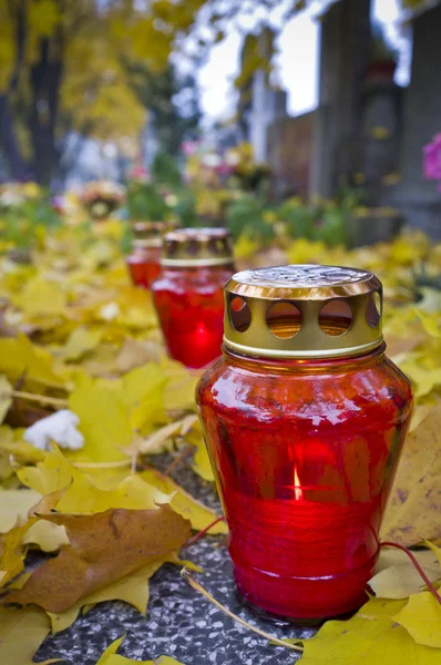 Rode votief kaarsen — Stockfoto
