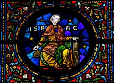 Isaac on Stained Glass window clipart