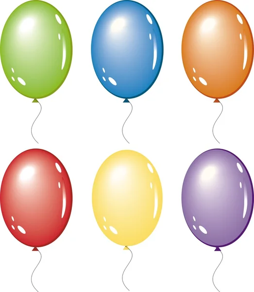 白色に隔離されたベクトル気球のセット — ストックベクタ