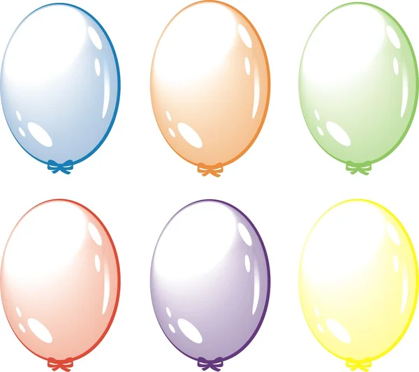 Zestaw balonów wektorowych izolowanych na białym — Wektor stockowy