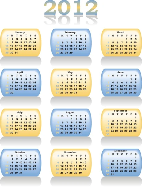ベクトル カレンダー 2012 — ストックベクタ