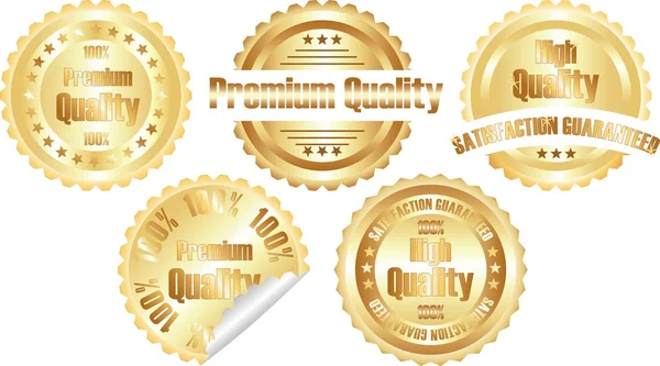 Etichetta di qualità premium vettoriale oro — Vettoriale Stock