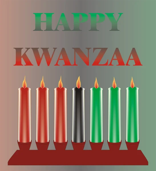 Sept bougies kwanzaa dans le vecteur — Image vectorielle