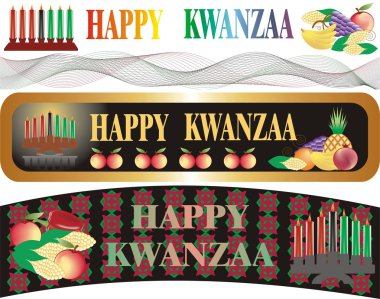 kwanzaa banner in vector clipart