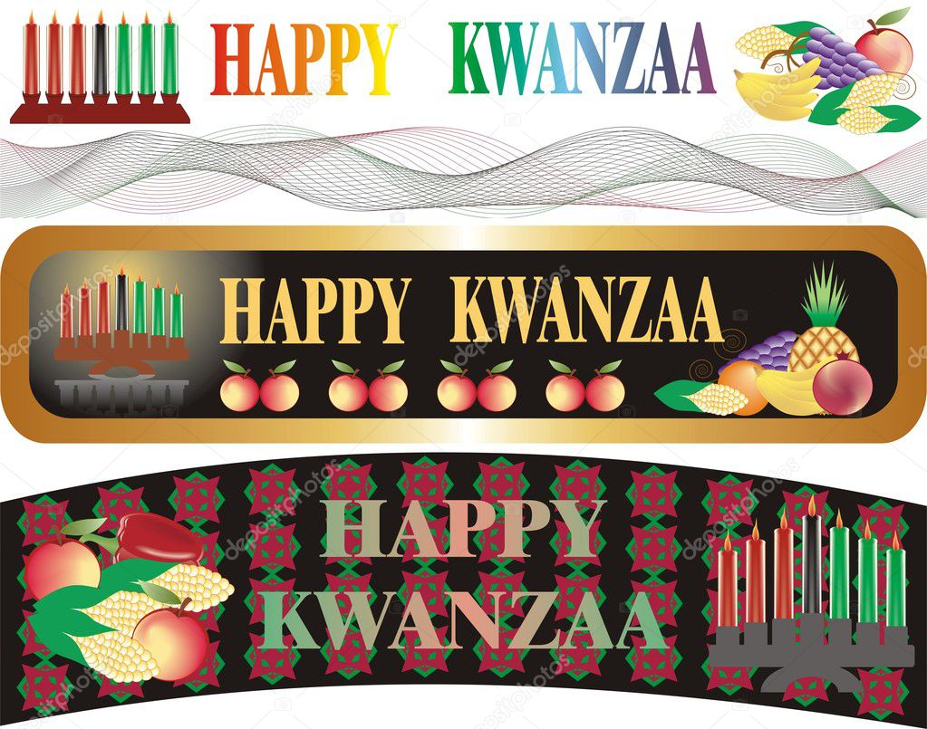 kwanzaa banner in vector