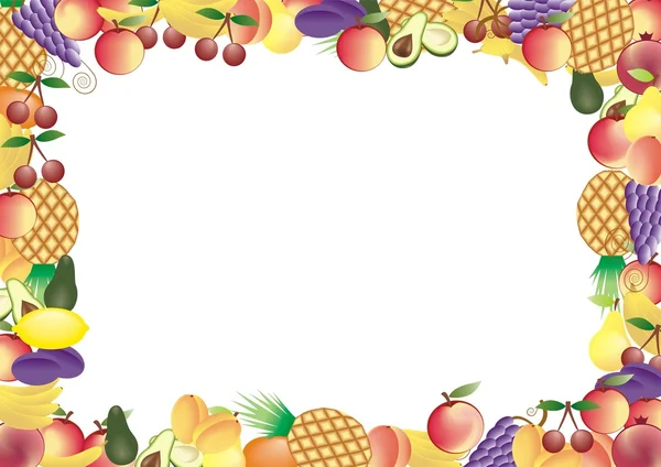 Frutti telaio vettoriale — Vettoriale Stock