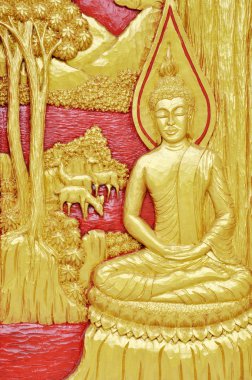 Thai Buddhist Temple Door clipart