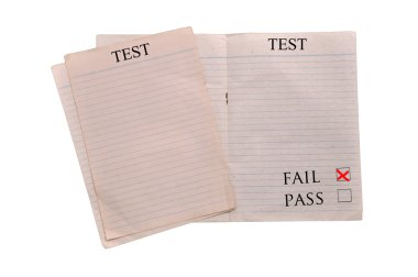 Test paper clipart