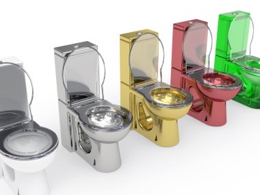 Line of varied WC clipart