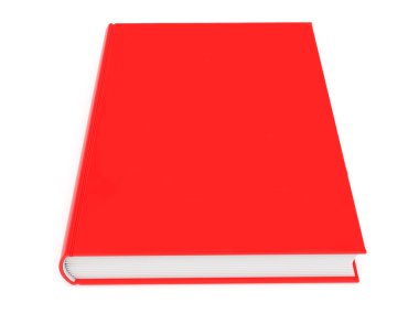 Beyaz arkaplan üzerine kırmızı kitap