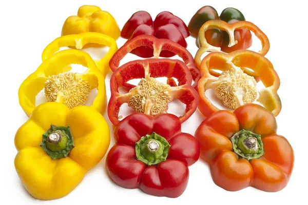Three colored paprika — Stock Photo, Image